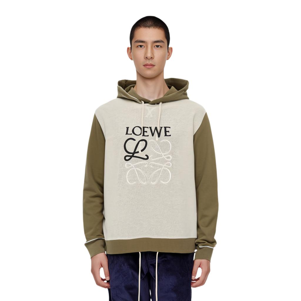 LOEWE Sweatshirts Men's Khaki Hooded Moderate Regular H526341X94-3962