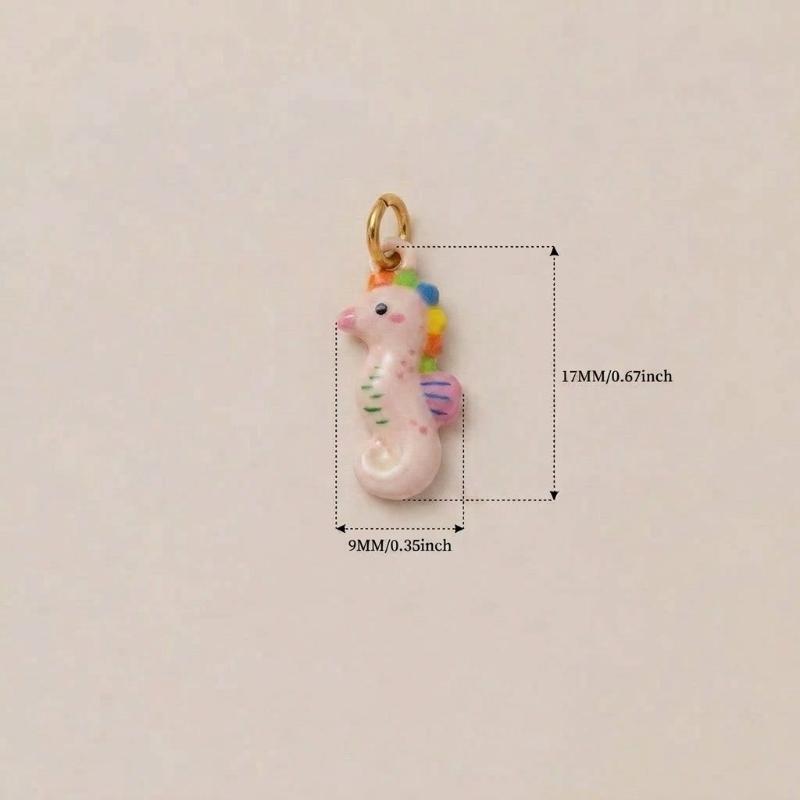 Cute Hand Painted Ceramic Animal Pendants Lovely Cartoon Designs Perfect For Diy Jewelry Making Necklace Bracelet Crafts