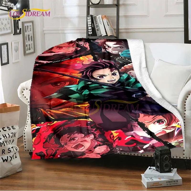 Demon Slayer Anime Blanket Sofa Cover Ultra-Soft Carpet Warm Bed Sheet Bedspread Bedding Room Decor