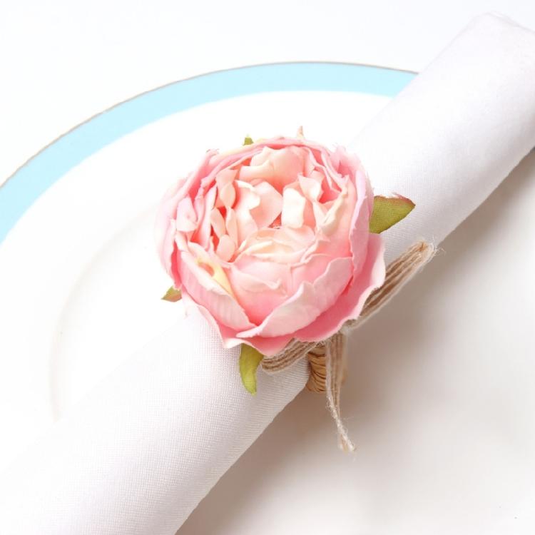 Rose Serviette Buckles Holder For Wedding Table Sweet Decoration Towel Holder