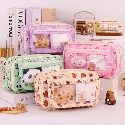 Capybara Large-Capacity Pencil Case for Girls: Perfect for Primary and Junior High School Students