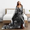 3D Evan Peters Pattern Printed Flannel Blankets Warm Soft Throw Blanket for Outdoor Decorative Bedspread Sofa Bed Cover
