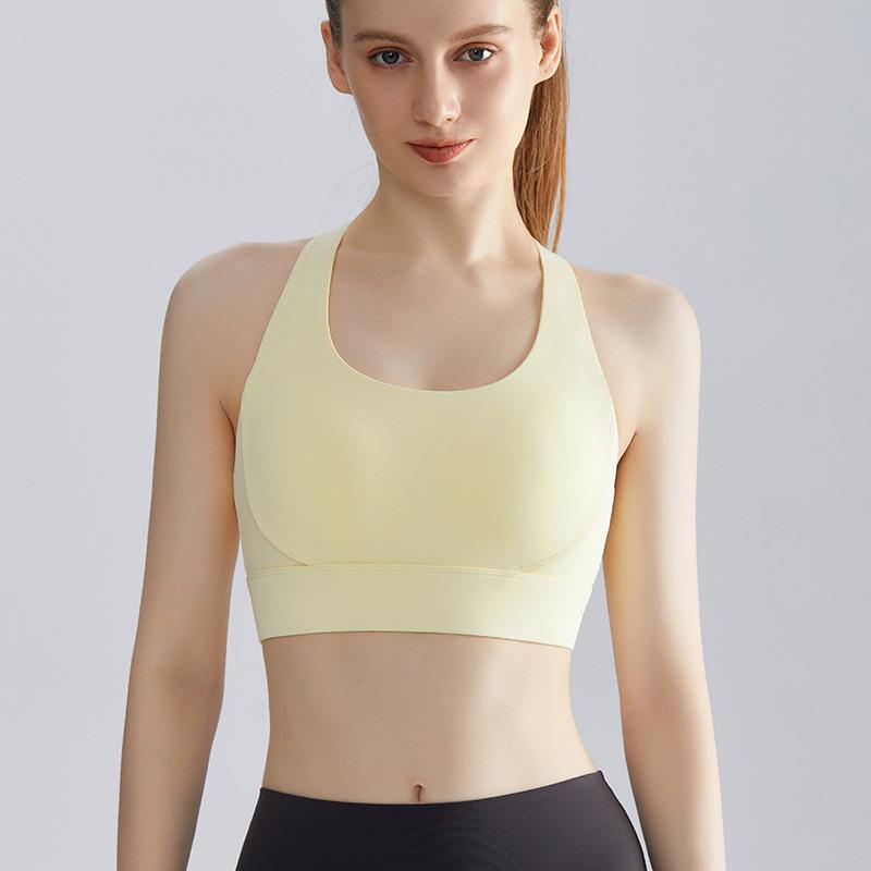 

Женский ударопрочный спортивный бюстгальтер LAHN - Фиксированная чашка, Тонкий дизайн, Сетчатая спинка, Идеально подходит для йоги и бега. Small