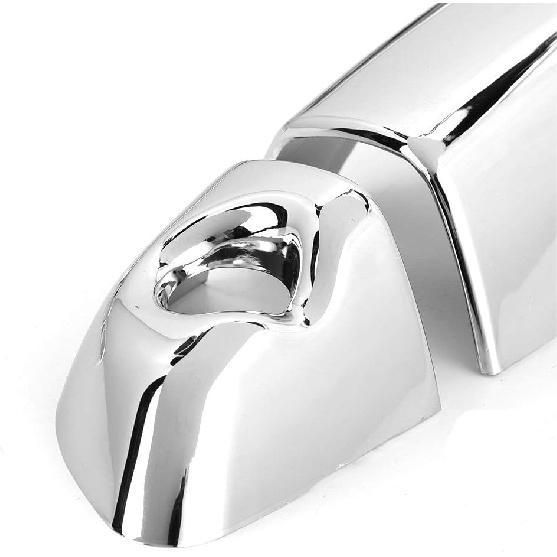 Qiilu Car Exterior Door Handle Cover Trim for Hyundai Elantra 2018-2019 8pcs Car Door Handle Grip Covers Exterior ABS Silver for Left-Hand Driving