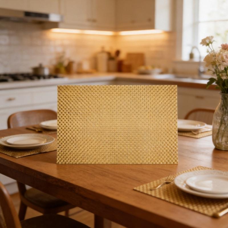 Multipurpose PVC Table Mats Dining Placemat Protects Against Heat Spills & Dirts for Family Meals & Entertaining Guests
