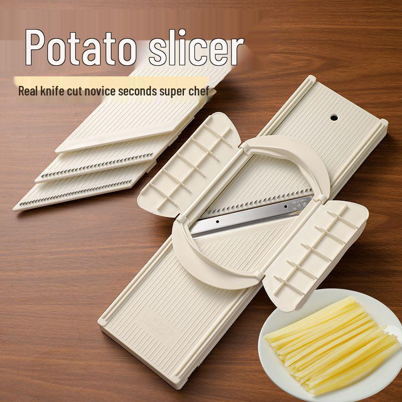 Commercial Potato Slicer & Shredder with Hand Guard for Restaurants