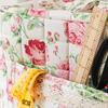 Bloemige Gewatteerde Naaimachinehoes met Zakken Rits Stofdicht Makkelijk Schoon te Maken Naaibewaring Organizer