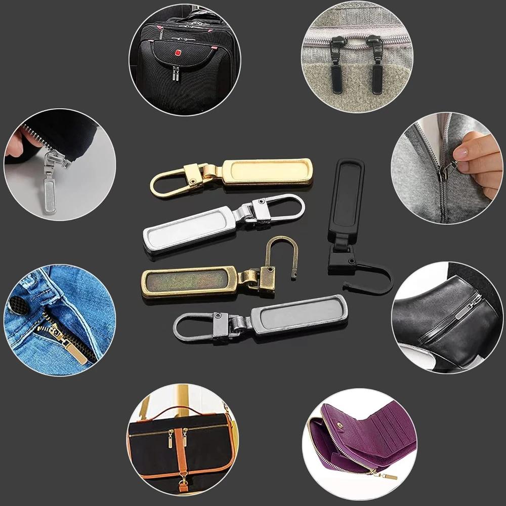 Detachable Metal Zipper Puller Replacement Zipper Sliders Head Repair Kit Suitcases Luggage Backpacks Bags Coat Zipper Pull Tab