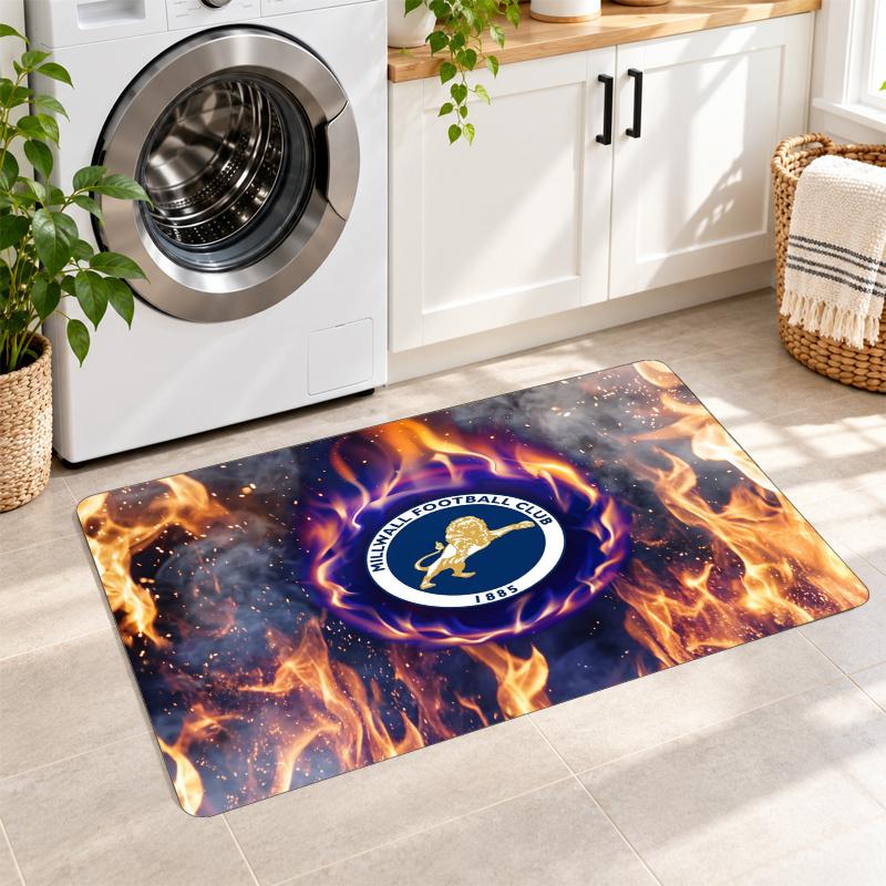 Flannel Kitchen Mat Millwall Football Soft Area Rug Non Slip Floor Carpet Home Decoration