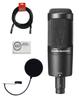 Audio-Technica AT2050 Multi-Pattern Condenser Microphone Set with Pop Filter XLR Cable and Polishing Cloth