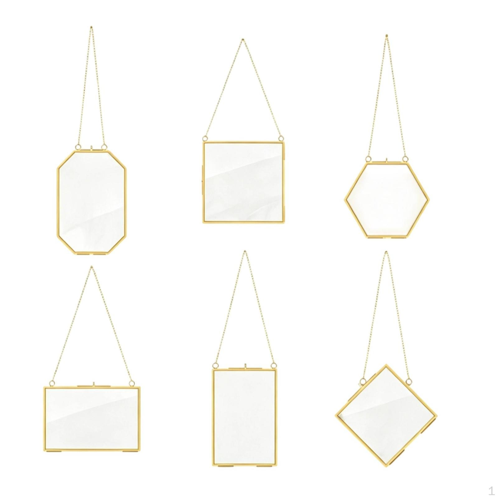 6 Pieces Hanging Glass Frame Easy to Hang