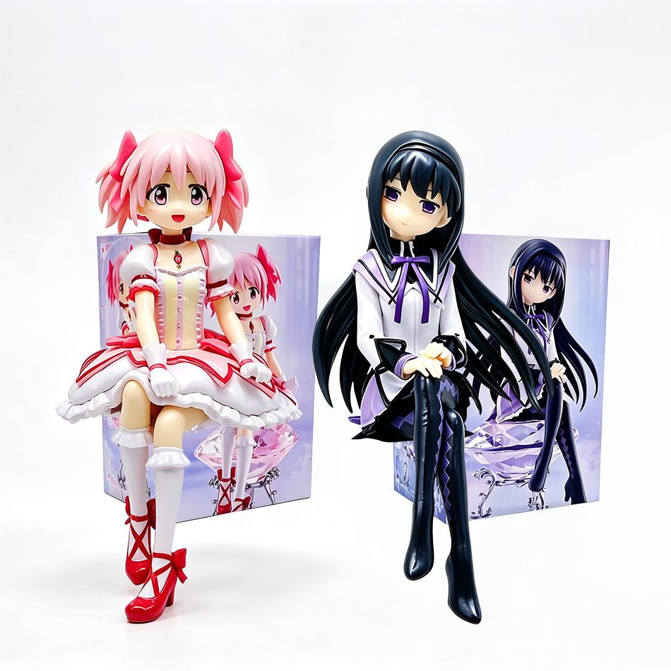 PMMM Figuur Kaname Madoka Akemi Homura Noodle Stopper Zittend Beeldje Anime Meisje PVC Model Speelgoed Collectie Bureau Ornament Cadeaus