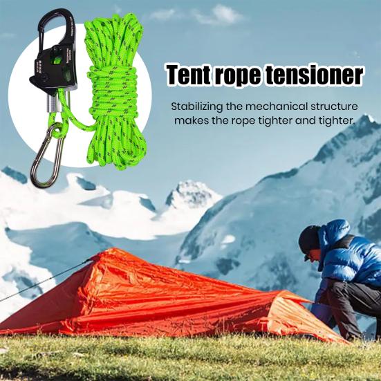 Aluminum Alloy Tent Rope Tensioner Rustproof Strong Load-bearing Lightweight Portable Tent Cord Adjuster