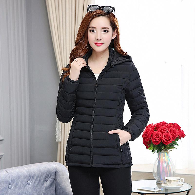 Women's Parkas Lady Winter Thickened Slim Warm Jackets Female Hooded Parkas Women Padded Jacket Ultralight Coat