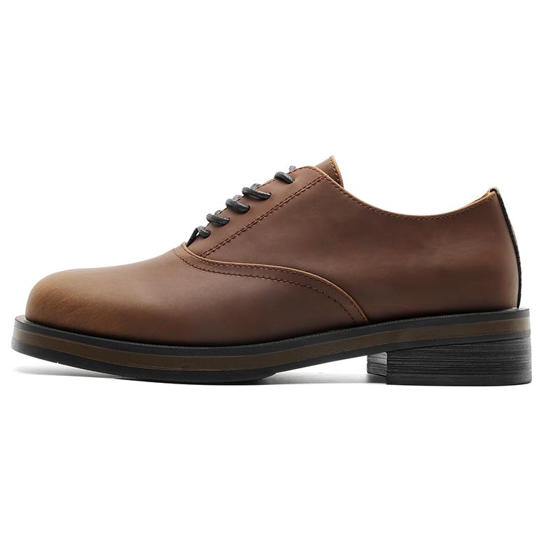 Anti Velvet Retro Men's Shoes Summer British Style Fashionable Big Head Design Business Formal Thick Sole Versatile Casual Shoes