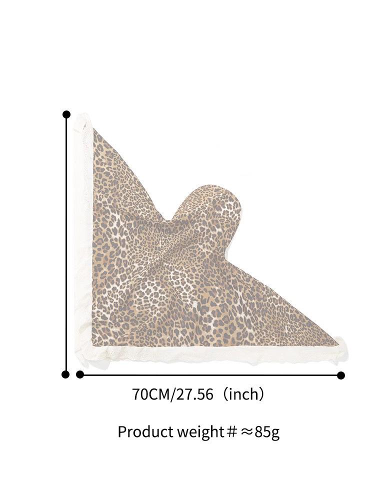 Leopardenmuster Bandana Flache Kappe für Damen - Sonnenschutz Hip Hop Stil Kopfbedeckung