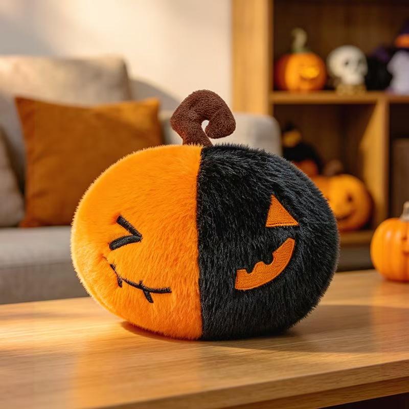 Cute Halloween Plush Doll Kawaii Ghost Spider Bat Pumpkin Stuffed Toy High-Aesthetic Cartoon Doll Festival Party Decoration Gift