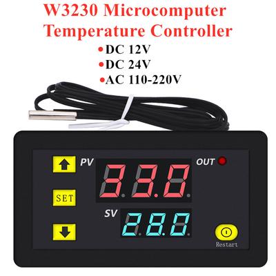 Controler de temperatură pentru microcomputer W3230 12V 24V AC110-220V Termostat digital Afișaj LED Instrument de control al încălzirii răcirii