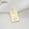 14K Gold Plated Portrait Queen Elizabeth Coin Pendants Delicate Textured Human Face Medallion Pendant Charm For Jewelry Making