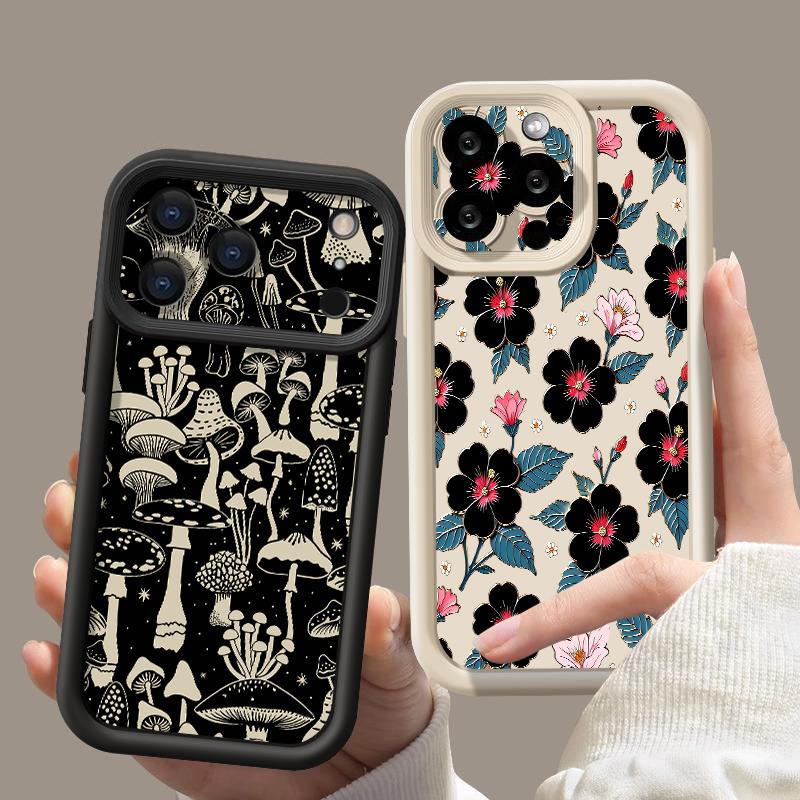 Lotus Flowers Patterned Soft TPU Phone Case For iPhone 17 Pro Max 17e 16 15 14 13 Pro Max 16e 11 Shockproof Silicone Back Cover