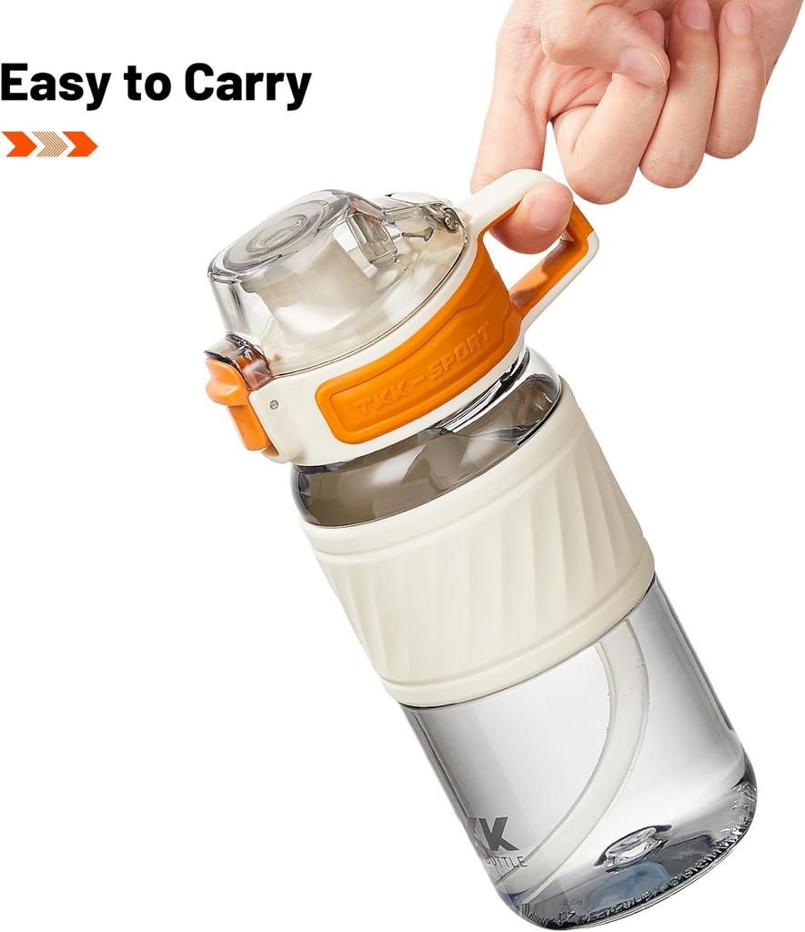 TKK 17 Borracce Sportive da 20oz con Cannuccia Borracce Tritan Durevoli Senza BPA Borracce a Prova di Perdita per Scuola Fitness Palestra Outdoor