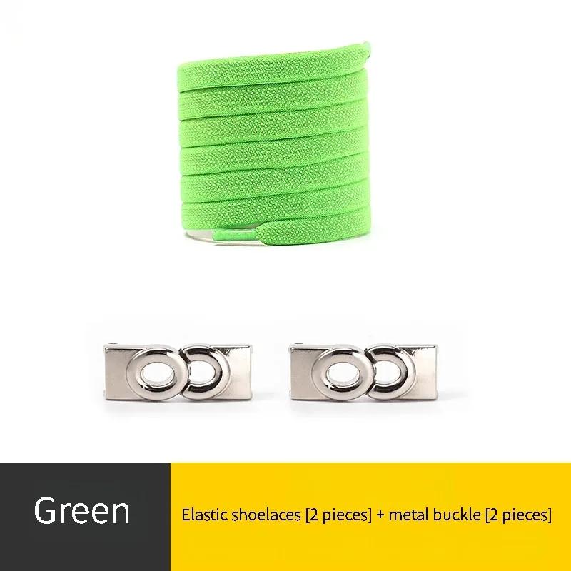 New Lock Shoelaces Without Ties Elastic Laces Sneakers Kids Adult No Tie Shoe laces 8MM Wide Flat Shoelace for Rubber Bands
