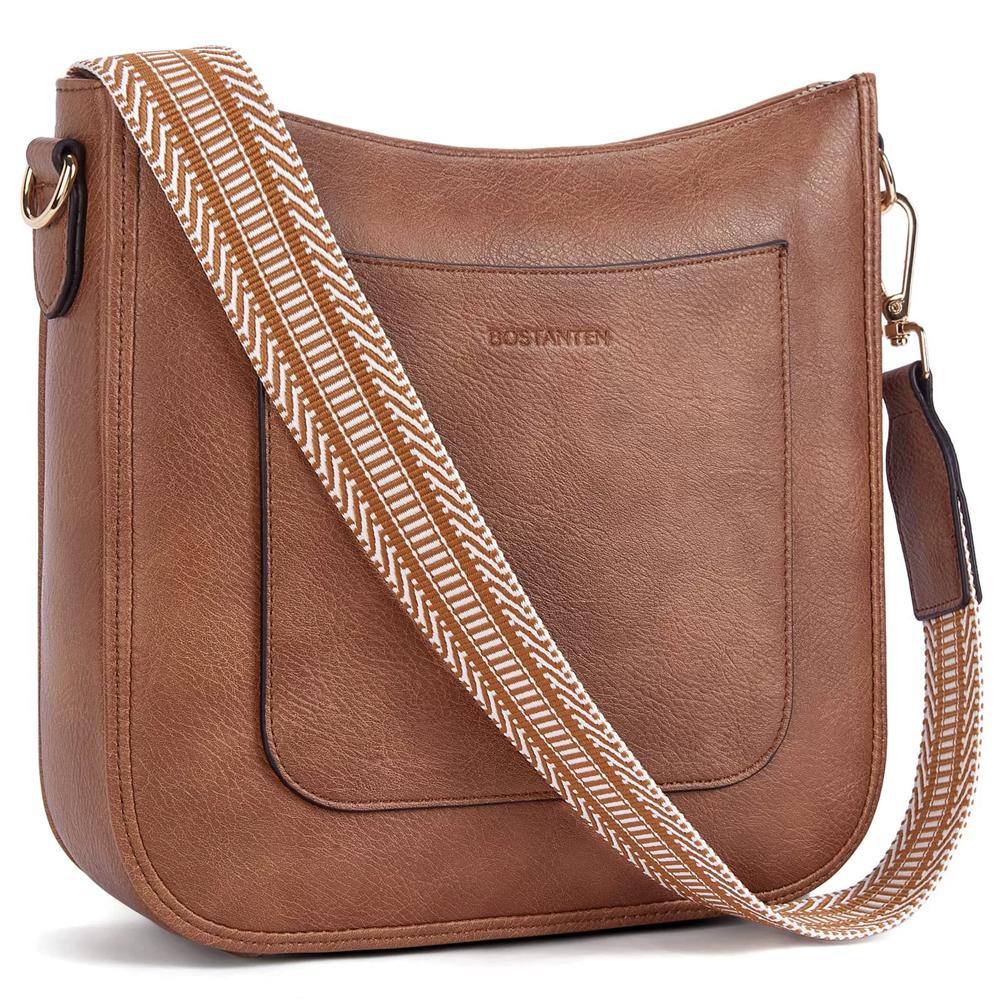 Crossbody Bags for Women Trendy Vegan Leather Hobo Handbags Fashion Shoulder Purse with Adjustable Guitar Strap