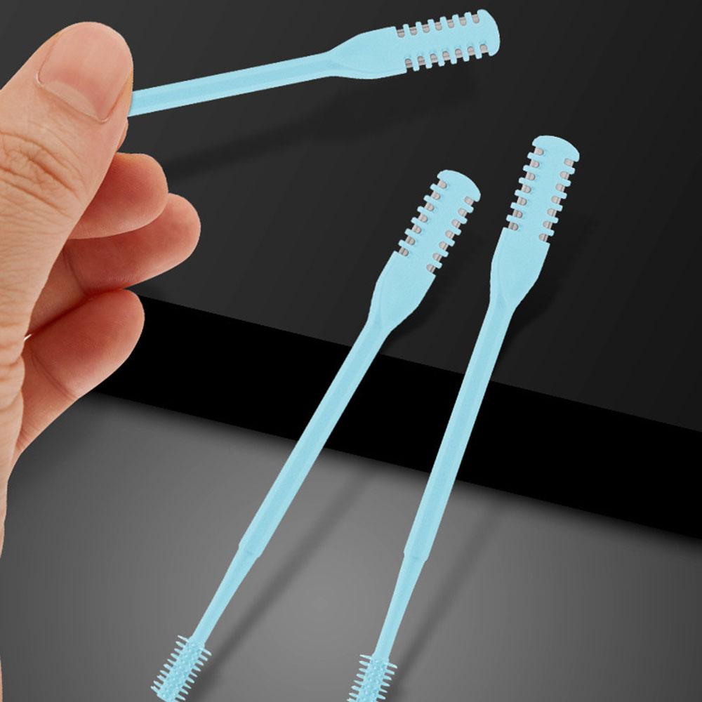 3Pcs Dual Head Nose Hair Trimmer Manual Nasal Cleaner Unisex Portable Nostril Grooming Tool