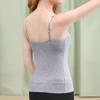 Women's  Tank Top With Integrated Bra Undershirt Adjustable Without Underwire Wide Straps Camisole Basic Cami Tanks Tops For Women