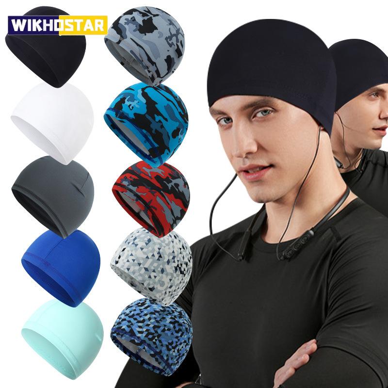 Summer Skull Cap UV Protection Ice Silk Helmet Liner Men Women Hat Workout Quick Dry Motorcycle Cycling Running Stretchy Beanie
