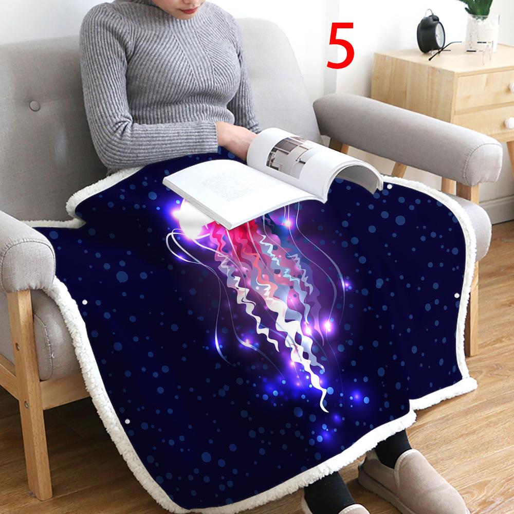 3D Flannel Warm Comfort Light Toss Multi-Size Magic Blanket Home Office Travel Bed Sofa Washable Blanket