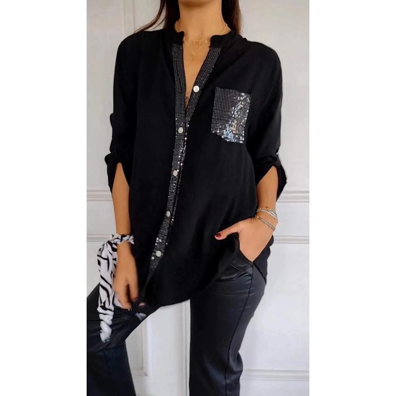 2024 Cross-Border Commuter Rhinestone Shirt