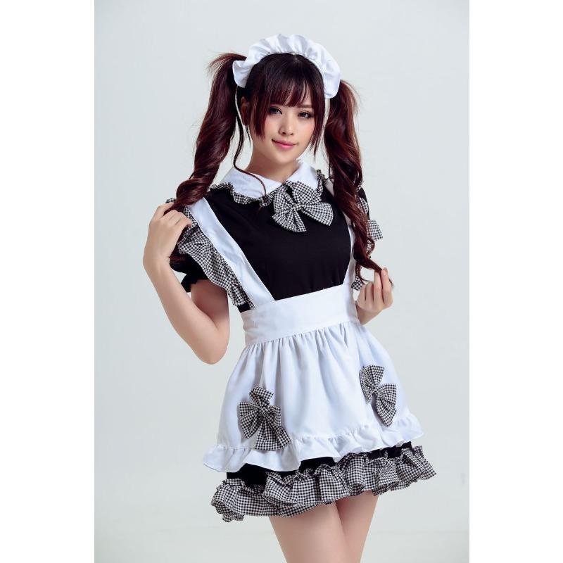Akihabara Klassische Cosplay Japanische Anime Dienstmädchenkleidung, Dienstmädchenkleidung, Kellneruniform für westliche Restaurants