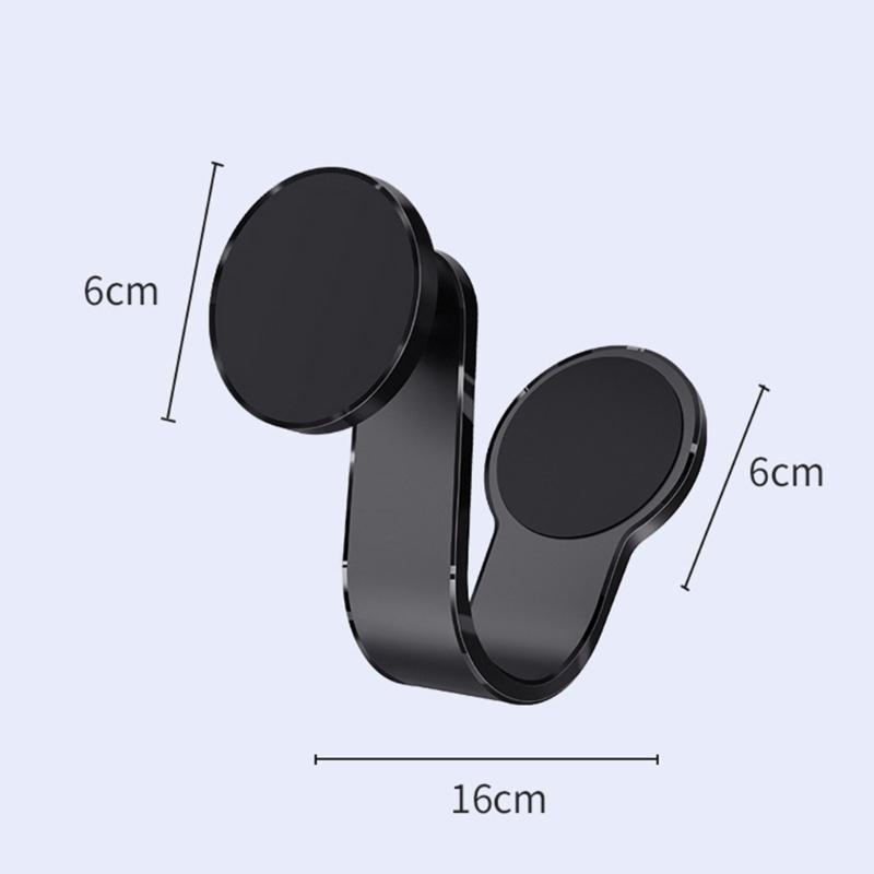 Adjustable Car Phone Holder Rack Stand Strong 1.8KG Suction Magnetic Base Heatproof Adhesive For Multiple Angle Viewing
