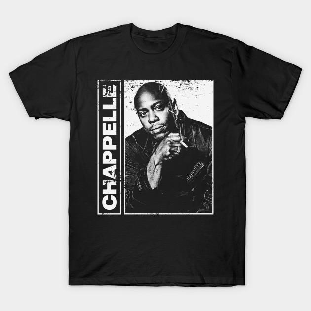 

Men Black Print T-shirt Dave Chappelle Funny // Vintage Distressed Fanmade No-Cut Transfer Paper Print Cotton Tshirt 4XL