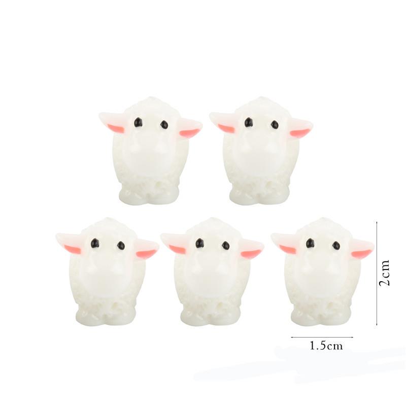 5Pcs Mini Sheep Animals Home Micro Fairy Garden Miniatures Decor DIY SP TD
