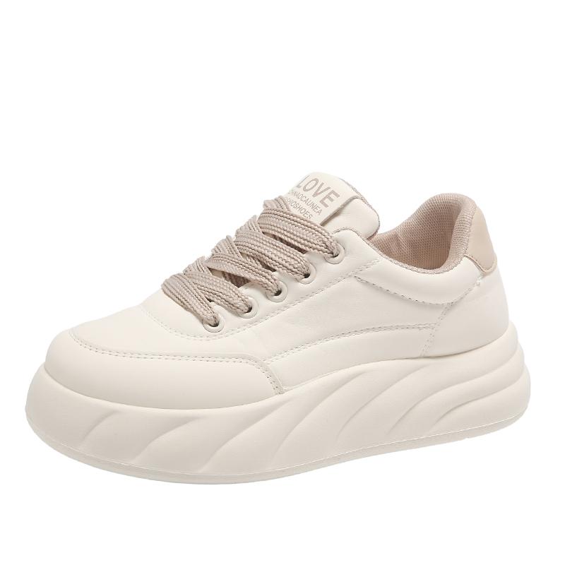 Sportovní boty na silné podrážce pro ženy Módní platforma Zvýšení Tenisky Dámské Šněrovací Ležérní Britský styl Vulkanizované boty2025