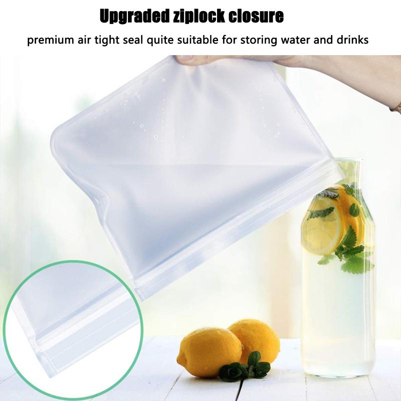 Reusable Food Storage Bags Extra Thick Leak-proof Ziplock Bags For Home Marinate Meats Cereal