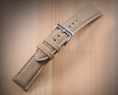 Hemsut 20mm Watch Band for Men, Military Canvas Watch Band, Quick Release Watch Strap, Fabric Sports Replacement