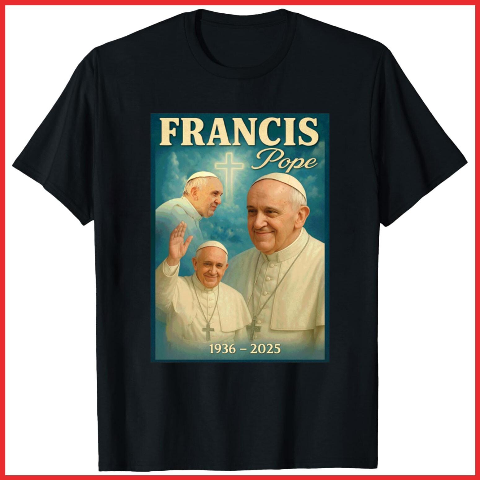 Pope Francis Thank You For Your Love Wisdom & Faith Black Cotton T-Shirt S-5XL XXXXL