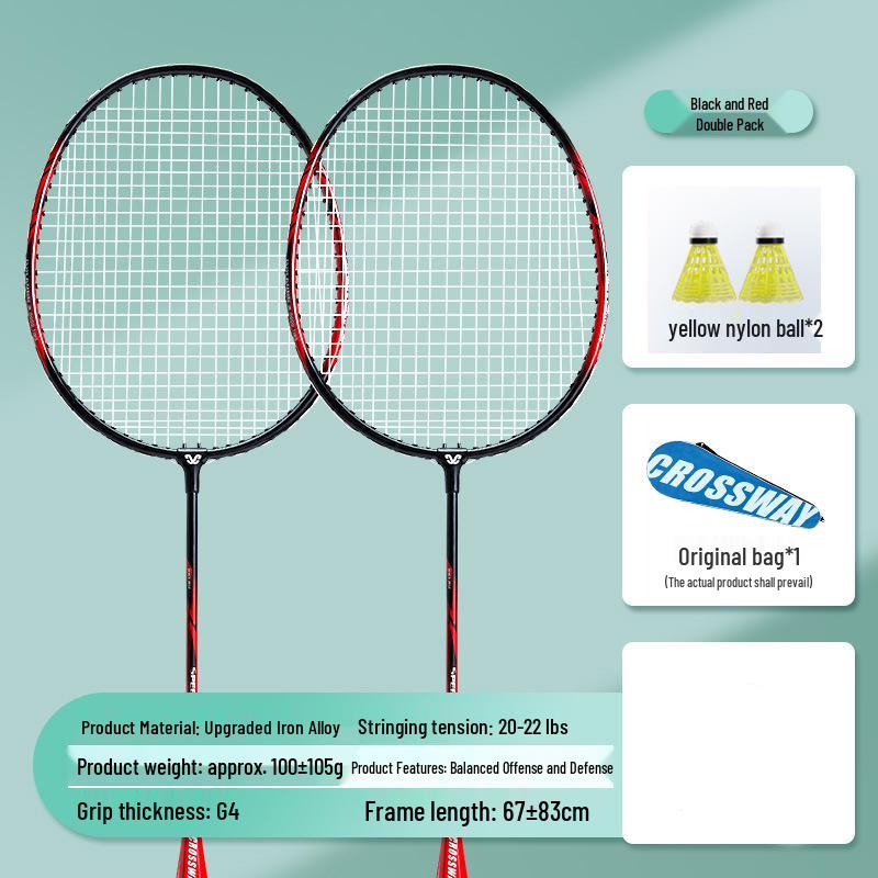 Keloswe Alloy Badminton Racket Set for Youth Beginners - All-in-One Training Equipment