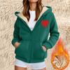 Women's Fashion Casual Sweatshirt Loose Zipper Cardigan Long Sleeve Hooded Jacket