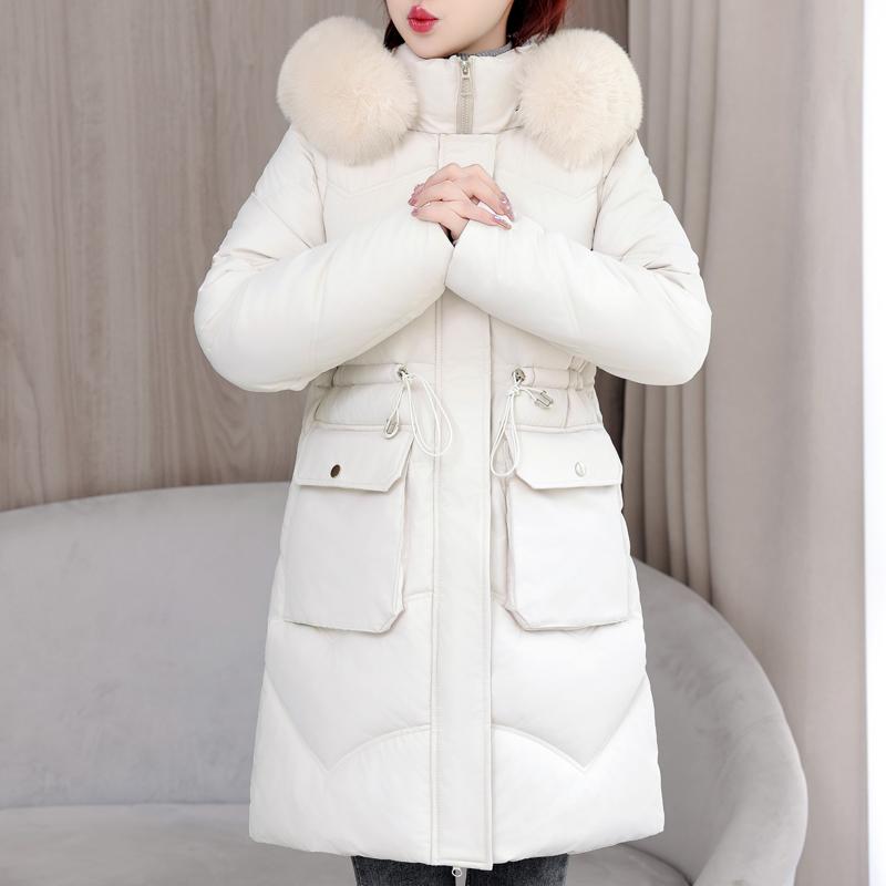 

Модные зимние женские длинные парки с капюшоном и воротником из искусственного меха, толстая теплая куртка, съемные рукава, женские пальто 3XL