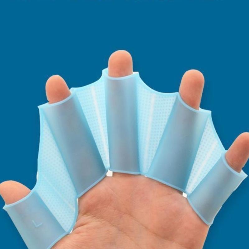 Silicone Webbed Gloves Swimming Training Equipment Pink Blue Yellow Gear Swim