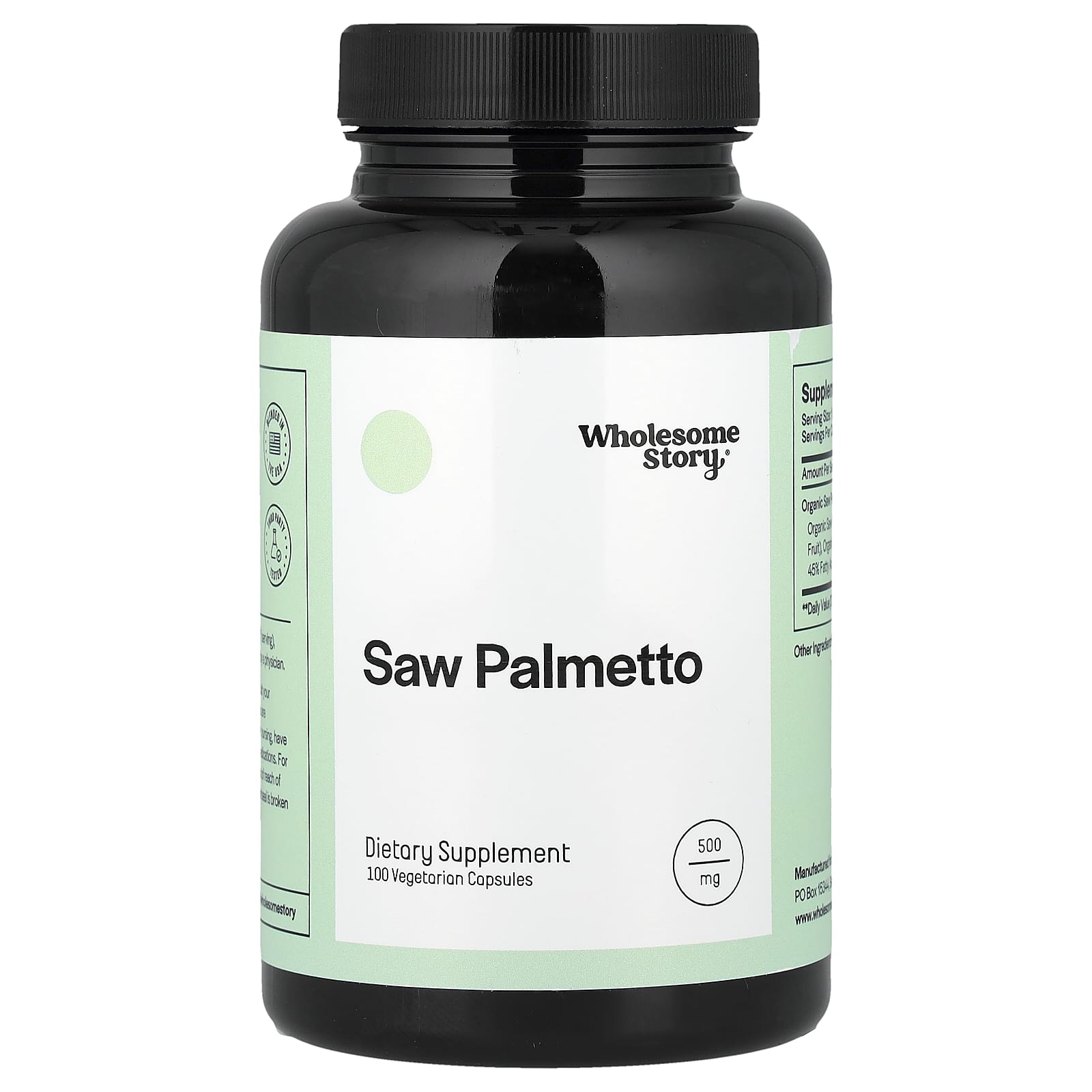 

Saw Palmetto, Veggie Capsules 100 (500Mg per Capsule)