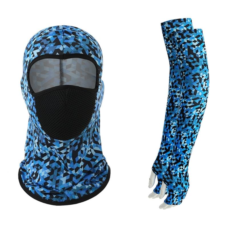 Sun Protections Neck Gaiters Long Neck Cover Scarfs Breathable Full Face Cover With Thumb Sleeve Cycling Mesh Face Mask