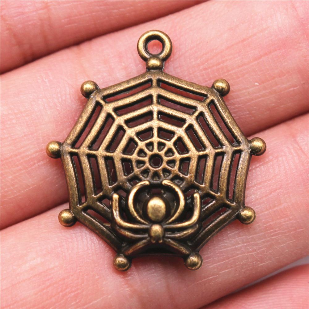 10pcs Spider Charms For Halloween Jewelry Making Halloween Decoration Handmade Craft Accessories
