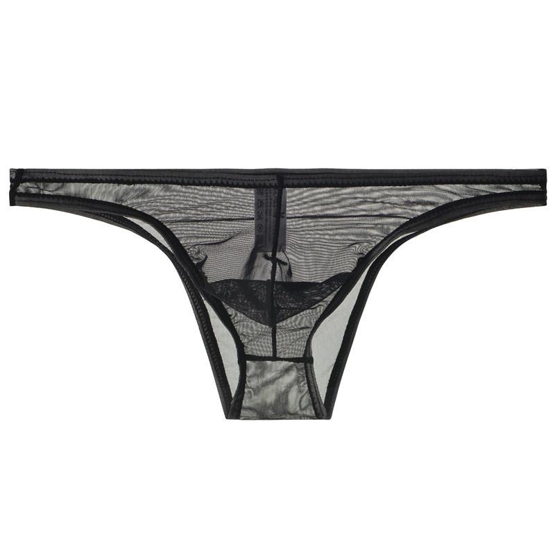 Ultra Thin Sheer Briefs Men Sexy Underwear Cooling Knickers Low Rise Bulge Pouch Underpants Soft Mesh Panties Male Lingerie