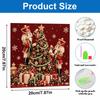 Handmade Framed Pearl Painting Set with Christmas Nutcracker Tree Design 5D Shiny Bead Art Canvas Creative Craft for Room Decor