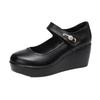 Round Toe Women's Shoes Casual Shoes Versatile Fashion High Heels Slope Heel Ladies Pumps Mujer Zapatos